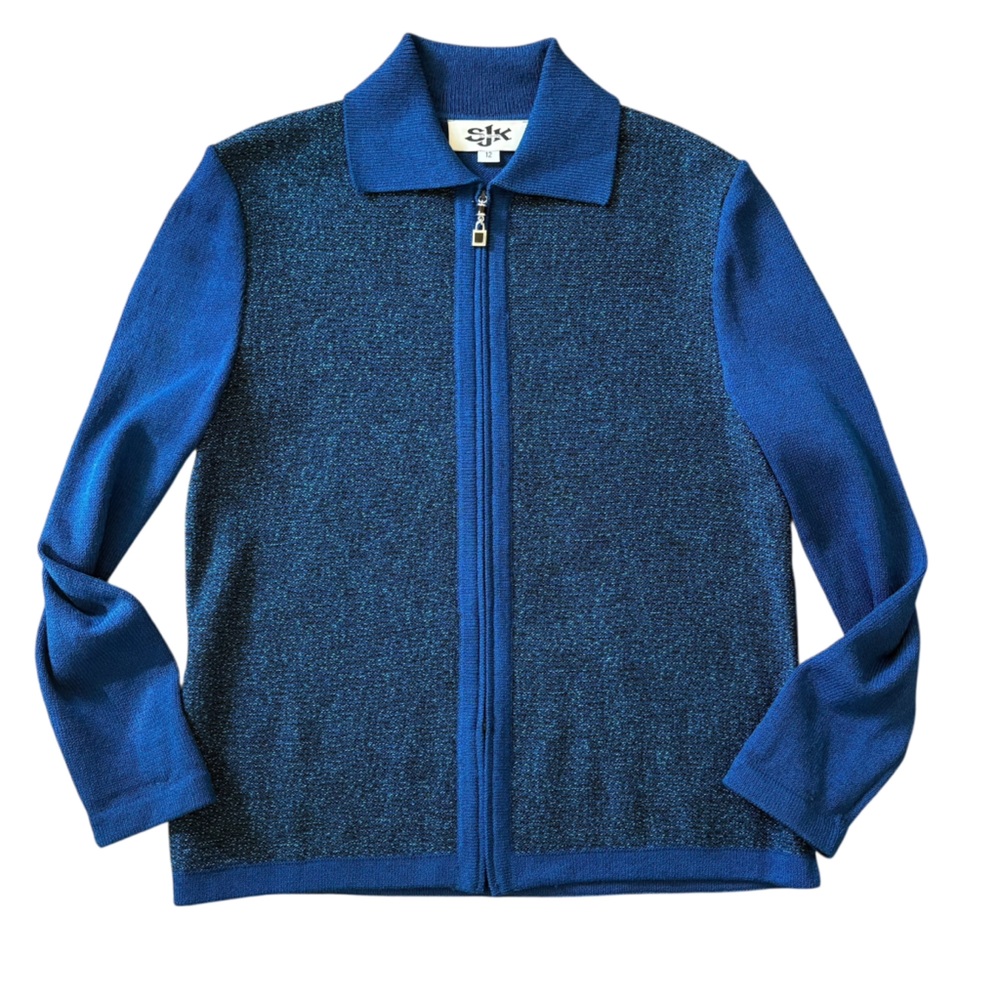 St. John Knits SJK Vintage Zip-Up Jacket – Size 12